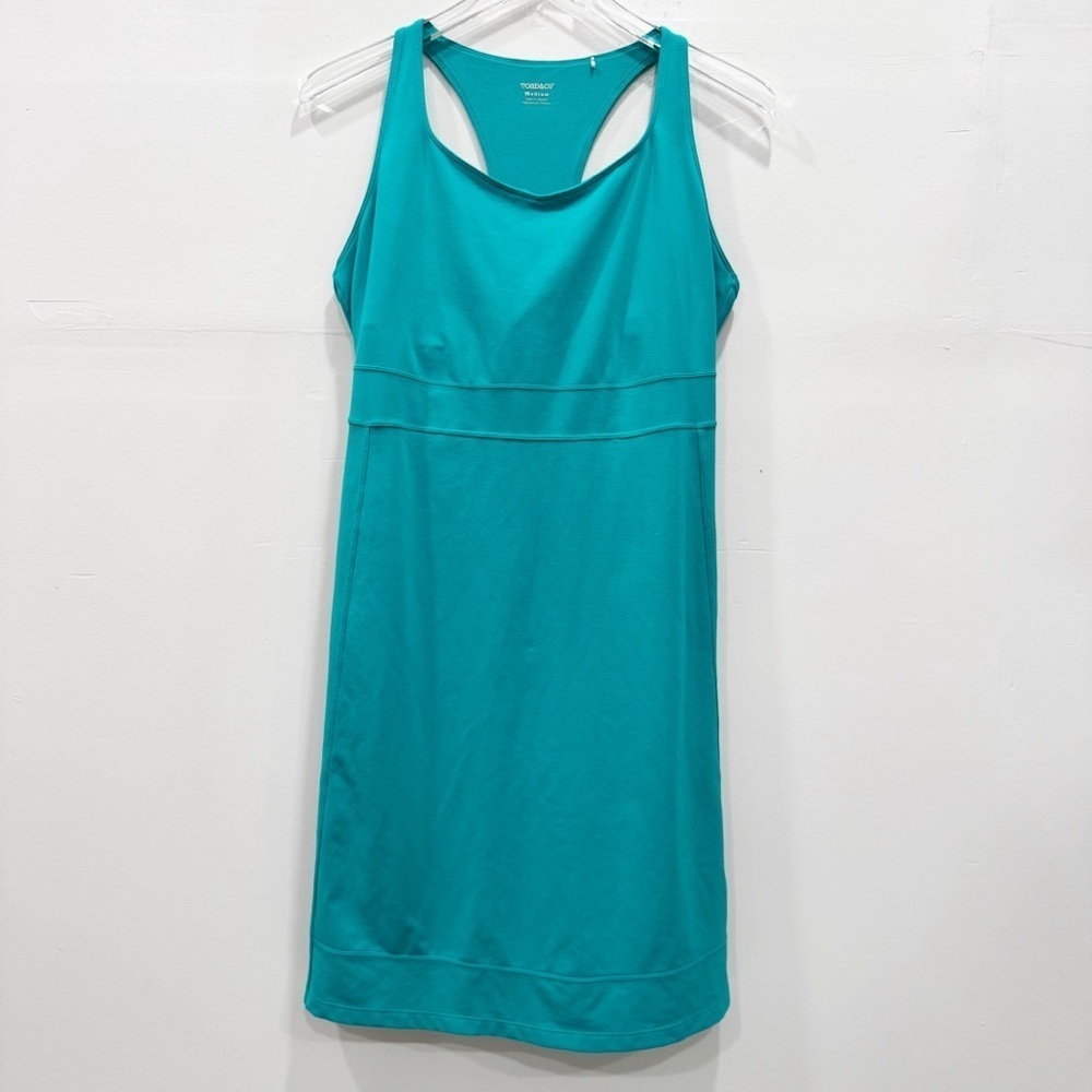 Toad&Co Tech Tomboy Racerback Dress Turquoise Medium
